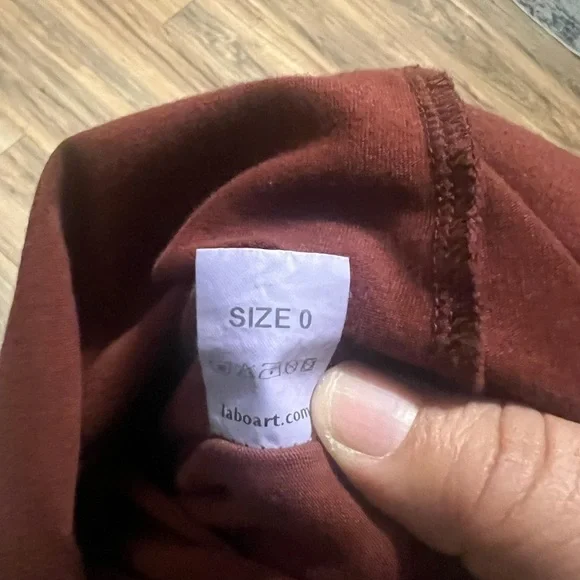 Labo.Art Abito Stilo Jersey Dress in Granata Cotton Blend Lagenlook Dress Size 0 - Picture 8 of 10